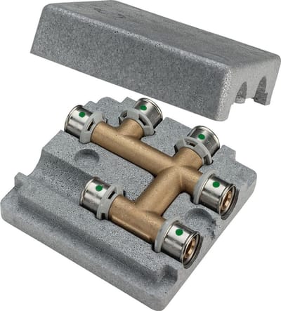Viega Sanfix Fosta Sanfix P-kruisings-T-stuk, d1 20, d2 16, d3 20 messing model 2149, 409296