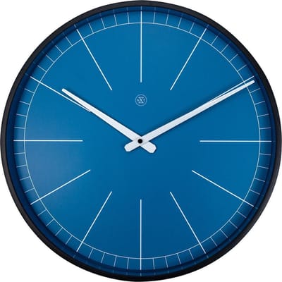 nXt Ethan – Wandklok – 40 cm – Metaal – Blauw