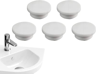 Afvoer Doppen - Spoelbak Plug - Lekvrije Afvoer - Voedingskwaliteit Siliconen - 5 Stuks - Wit