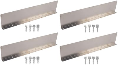 Dailygoods- Regenwater Diverter 4 Pack - Aluminium Gootbescherming - Spattenbescherming - 32 Schroeven - Voorkomt Stormschade - Gemakkelijk te Gebruiken