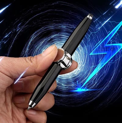 Actie4you® - Fidget pen - LED Licht - Fidget Spinner - Balpen – Pen met LED - Vinger Spinner – Anti Stress - Zwart