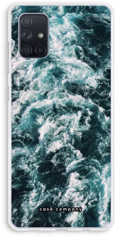 Case Company® - Hoesje geschikt voor Samsung Galaxy A71 hoesje - Zee golf - Soft Cover Telefoonhoesje - Bescherming aan alle Kanten en Schermrand