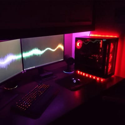 PC led strip set RGB Plug & Play Gaming lamp - 1 meter Gaming Light led strip - Multicolor - Gaming accesoire
