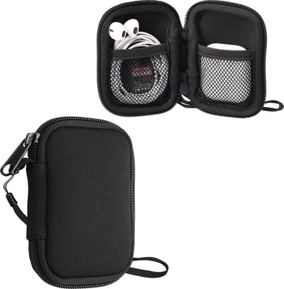 kwmobile hoesje voor draadloze oordopjes - Compatibel met in-ear Headphones - 6 x 9 cm - Beschermhoesje van neopreen