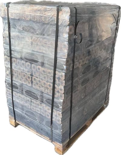 Pini Kay Briketten (IMPORT) | 1 pallet – totaal 960 kg (96 pakketten x 10 kg) | 100% schone houtvezel, van verschillende houtsoorten