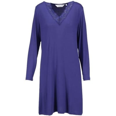 Katoenen dames nachthemd royalblauw Ringella - Blauw - Maat - 36