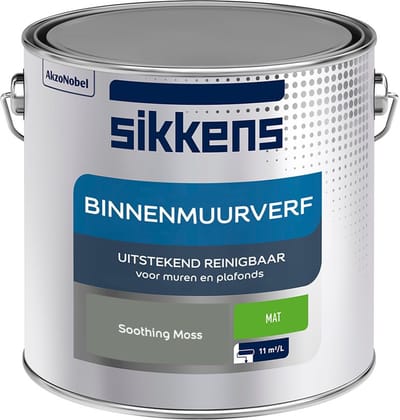 Sikkens - Binnenmuurverf Mat - Soothing Moss - Mengverf - 2,5 L