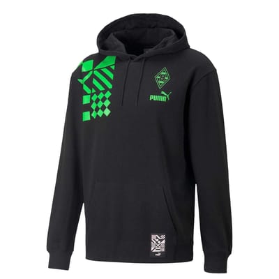 Puma Hoodie met trekkoord voor heren van Borussia Mönchengladbach FC (Zwart)
