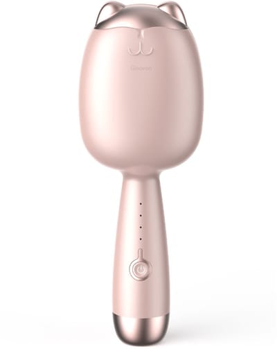 Gloovon® Wafeltang - S-vormige Water Wave Waver - Keramisch met Essentiële Oliën - 4 Temperatuurstanden - Cat-Design - Roze