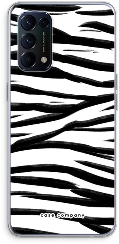 Case Company® - Hoesje geschikt voor Oppo Find X3 Lite hoesje - Zebra pattern - Soft Cover Telefoonhoesje - Bescherming aan alle Kanten en Schermrand
