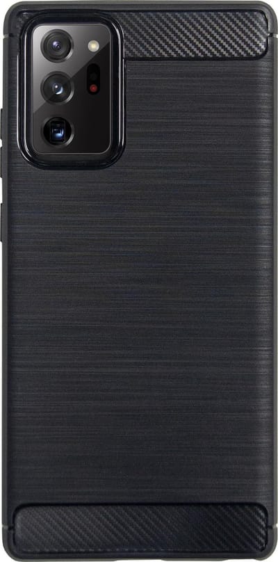 BMAX Carbon soft case hoesje geschikt voor Samsung Galaxy Note 20 / Soft cover / Telefoonhoesje / Beschermhoesje / Telefoonbescherming - Zwart