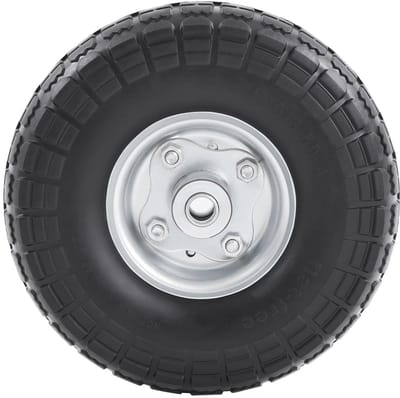 Massieve PU-wielen voor kruiwagen en steekwagen - Ø 255 x 80 mm - Lekvrij en slijtagebestendig reservewiel