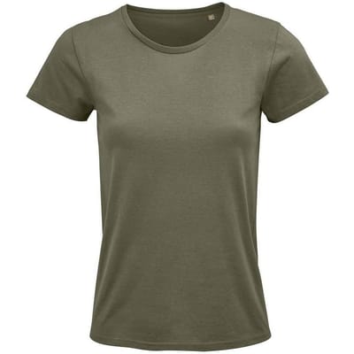 SOLS Dames/Dames Kruisvaarder T-Shirt (Kaki Groen)