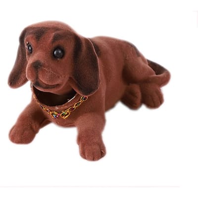 Knikkende Puppy Kinderen Interieuraccessoires Auto-ornamenten Auto-accessoires Schuddende Hoofd Hond Speelgoed Dashboard Speelgoed bruin