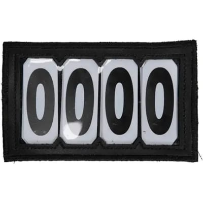 Kentucky Horsewear - Hoofdnummer velcro met 4 cijfers PVC zwart