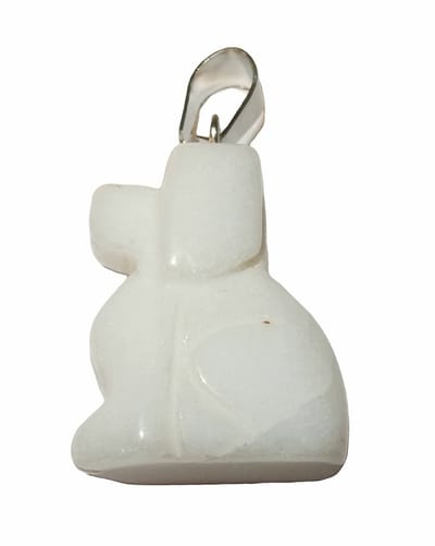 Hanger Hondje Wit Agaat