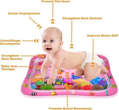 Solvix waterspeelmat fontein - Baby Water Speelmat - BPA-vrij - Levensgrote Onderwaterwereld - Versterkt Spel en Motoriek - Voor Baby's 3-12 Maanden