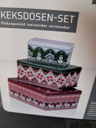 Ernesto Koektrommel 3-delig - Kerst Motieven - 3 Verschillende