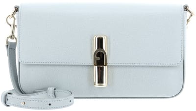 FURLA Leren schoudertas Iride Crossbody Bag Nebbia Gray blauwgrijs