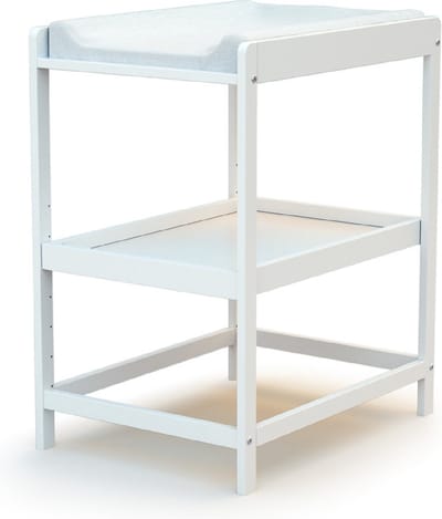 AT4 - Verschoontafel met 1 plank CONFORT in hout Wit