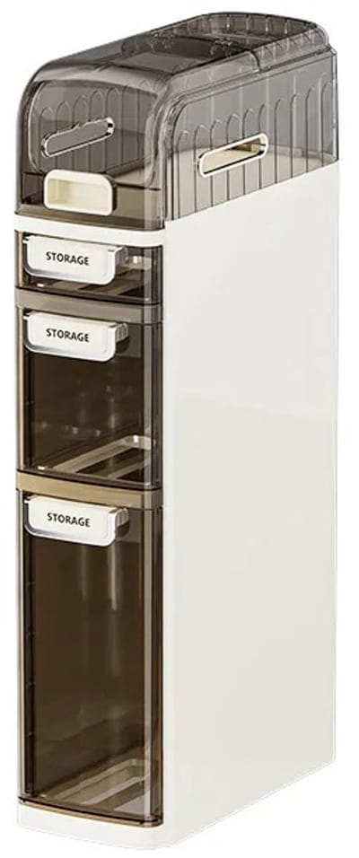 Allero Badkamerkast - Organizer Keuken - Elke Kamer - Badkamermeubel - Badkamerkasten Hoog - 4-laags - Slank Design - 41x18x78 cm