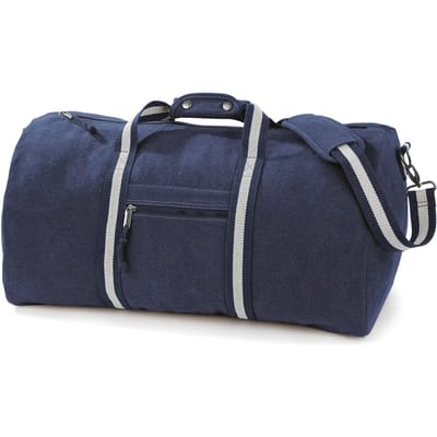 Quadra Sporttas-Weekendtas “used look” Vintage Oxford Navy
