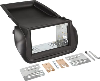 2-DIN Paneel geschikt voor Citroën Nemo - Fiat Fiorino - Peugeot Bipper- Kleur : Zwart