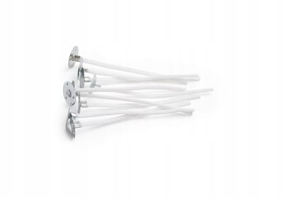 10 Katoenen Kaarsenlonten met Plaatje - 6 cm - 27 Draden