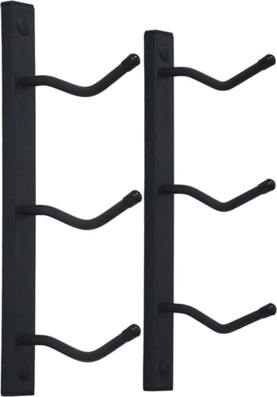 Vinata Ofanto wijnrek muur enkel - zwart - 3 flessen - wijnrekken - flessenrek - wijnrek metaal - wijnrek wand - wijn rek - wijnrek hangend - wijnfleshouder - flessen rek