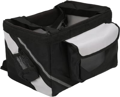 Fietshondtas - Huisdierdrager - Vervoer Kleine Huisdieren - Waterdichte Coating - 38x28x25cm - Zwart