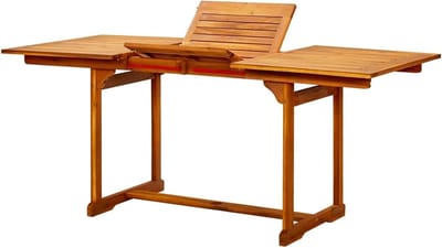 Tuin Eettafel - Houten Tafel - Buiten Eten - Uitschuifbaar Ontwerp - 170 cm - Houtkleurig