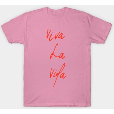 T-shirt Femme Viva La Vida Imprimé Harajuku T-shirt Kawaii Été Manches Courtes T-shirt Femme Haut S rose