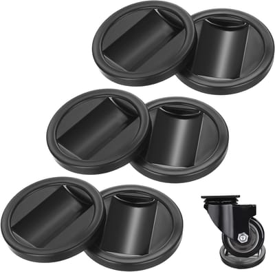 Ronde Meubelcoasters - 6 Stuks Rubber, Antislip Glijders voor Stoelen en Meubels, Vloerbescherming en Bedstopper voor Kantoorstoelen