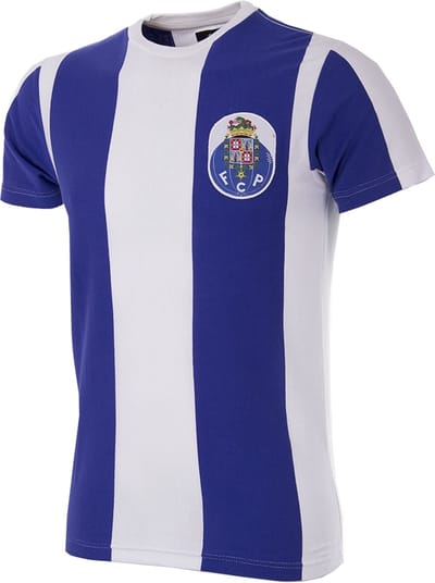 COPA - FC Porto Retro T-Shirt - Heren - Wit - Blauw - XS