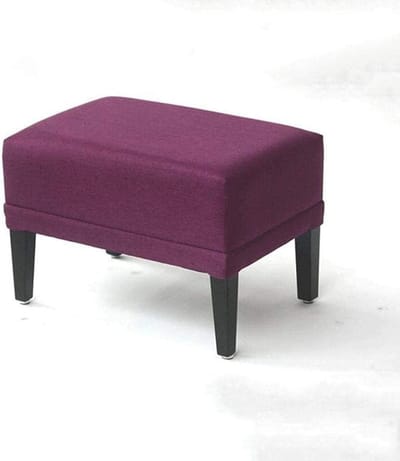 Voetenbank Kubus - Zitkruk Poef - Voeten Rusten - Stevige Houten Frame - Max 150 KG - Donkergrijs