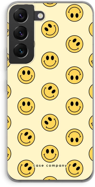 Case Company® - Hoesje geschikt voor Samsung Galaxy S22 hoesje - Smiley N°2 - Soft Cover Telefoonhoesje - Bescherming aan alle Kanten en Schermrand