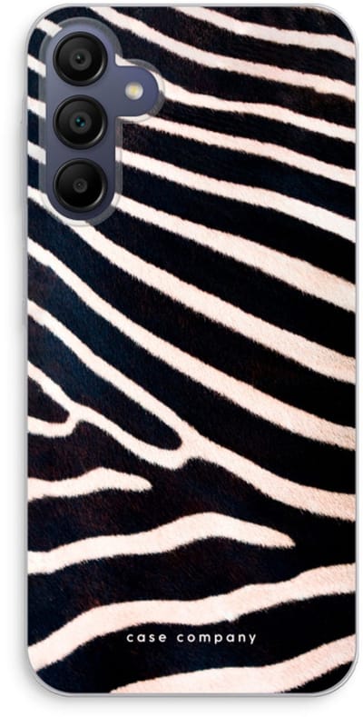Case Company® - Hoesje geschikt voor Samsung Galaxy A15 hoesje - Zebra - Soft Cover Telefoonhoesje - Bescherming aan alle Kanten en Schermrand