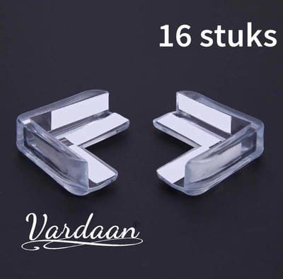 Hoekbeschermers - Transparant - Voor Kinderen, Peuters & Baby's - Optimale Veiligheid - Siliconen Tafelhoek Beschermers - Zelfklevende Buffers - 16 Stuks ( 2 x 8 stuks)