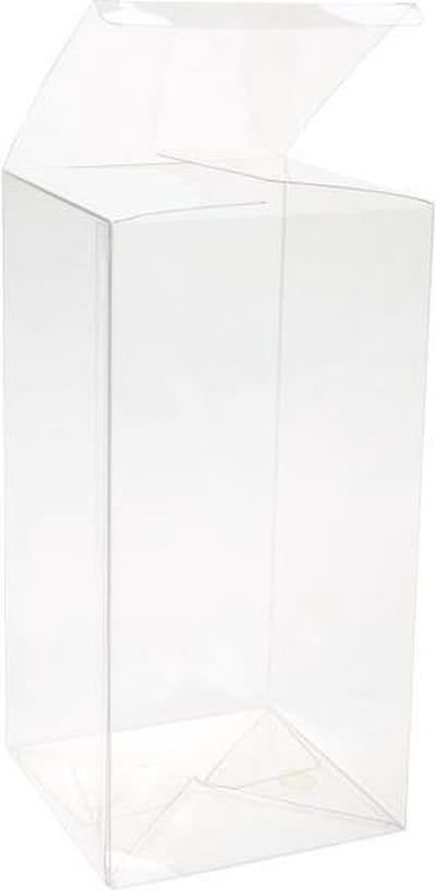Plastic Doosjes 12,7x12,7x25,4cm met Autolock Bodem (25 stuks) | transparante doosjes | doorzichtige doosjes