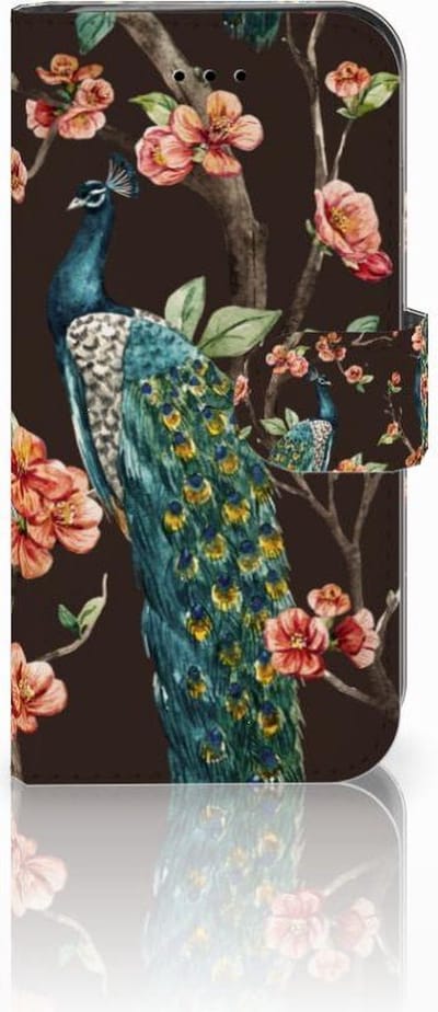 iPhone 7 | 8 | SE (2020) | SE (2022) Telefoonhoesje met Pasjes Pauw met Bloemen