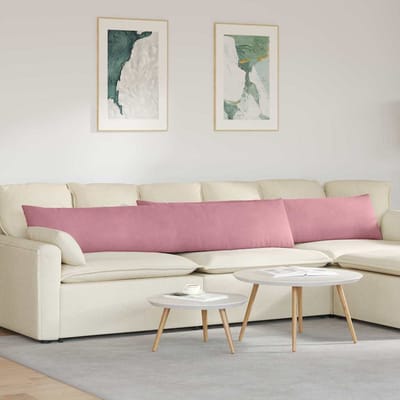 vidaXL - Zitkussens - 2 - pcs - Roze - 200 - x - 40 - cm - Corduroy - stof