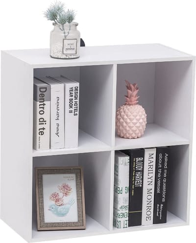 Bolt Edge Boekenkast - 4 vakken - Wit - Hout - MDF