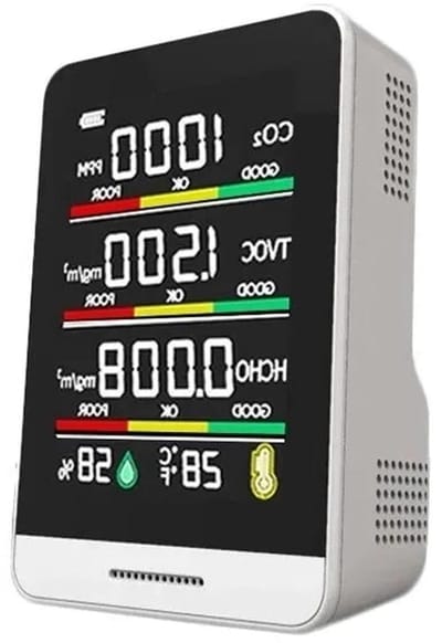 Luchtkwaliteit Monitor - CO2 Meter Vochtigheid - Binnenlucht Meten - Realtime Weergave - 10 g - One Color