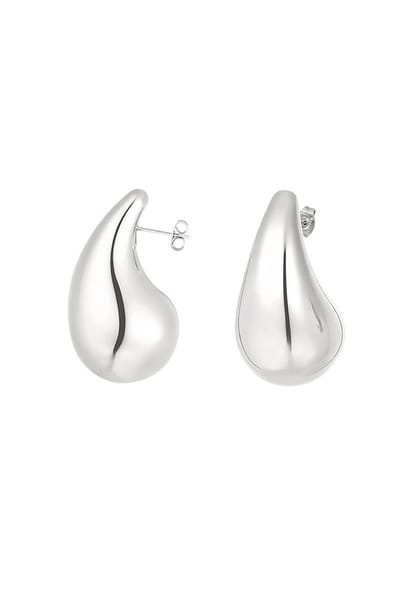 Bijoutheek Oorknoppen Big drop xl Zilver