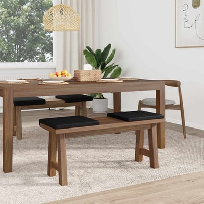 vidaXL - Bankkussen - 4 - st - Kunstleer - Zwart - Diepte - 35 - cm