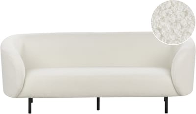LOEN - Driezitsbank - Wit/Zwart - Bouclé