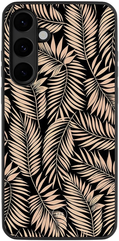 Hoesje geschikt voor Samsung Galaxy S25 FE - Palm silhouette - TPU Hard Case Backcover - Multi - Mooie Telefoonhoesjes