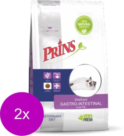 Prins Vitalcare Diet Gastro-Intestinal Zalm - Kattenvoer - 2 x 1.5 kg