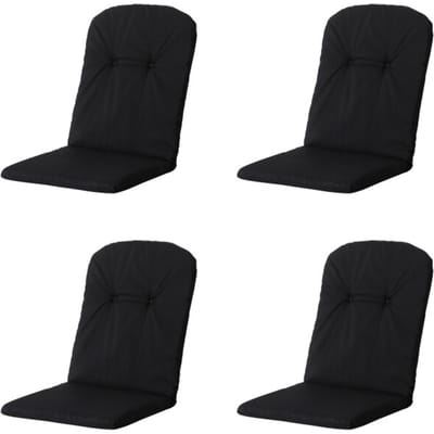 Madison - Kuipstoelkussen Hoge Rug Panama black - Ca. 96x45 cm - Set van 4