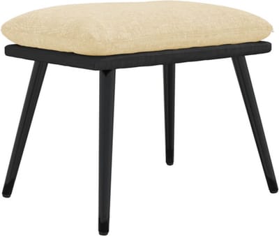 vidaXL Voetenbank 45x29,5x35 cm stof en kunstleer crèmekleurig